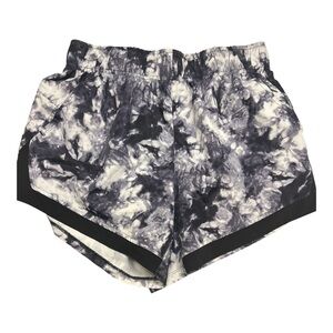 Athletic Works Women Black and White Tie-Dye Shorts Small